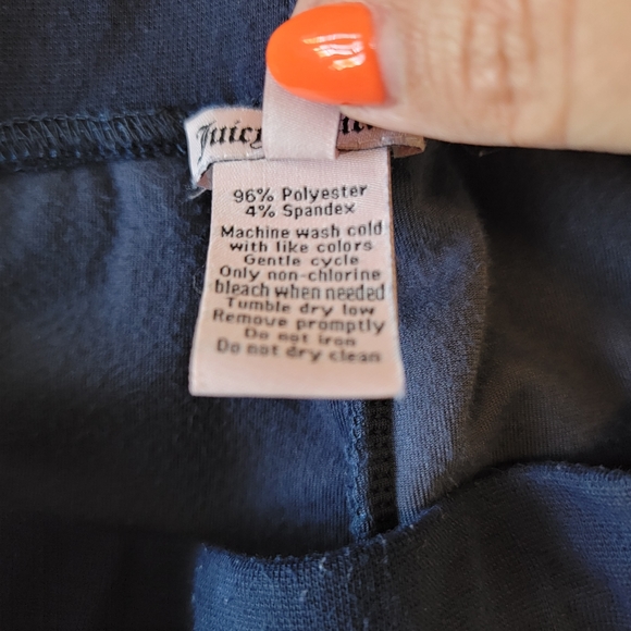 Juicy Couture Navy Velour Track Pants - Picture 4 of 4